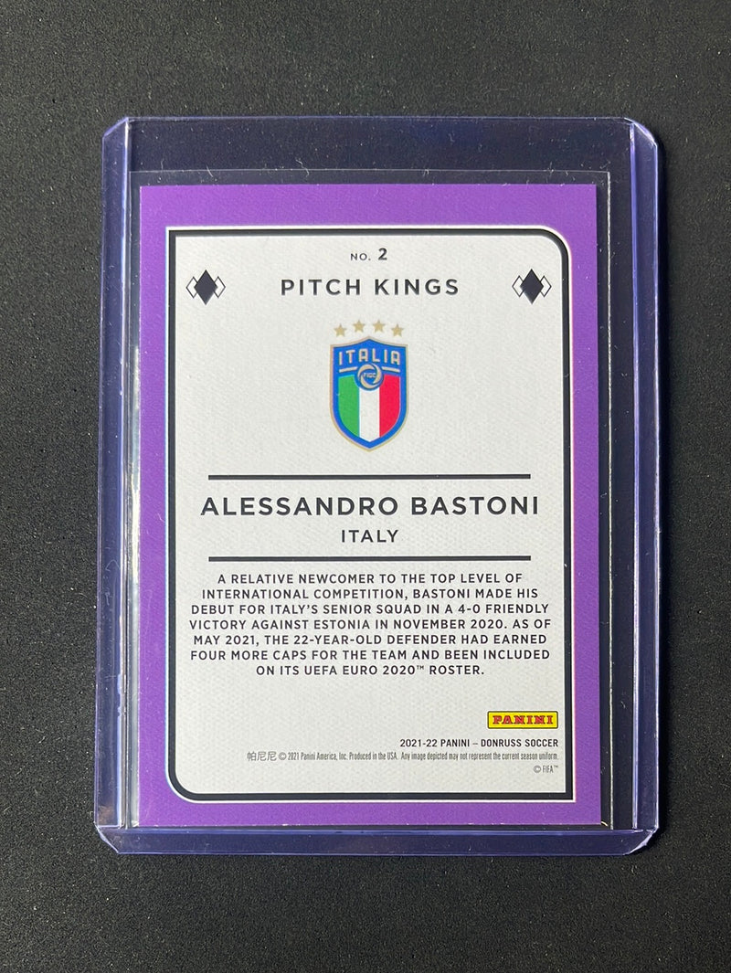 2021-22 Panini Donruss Road To Qatar Alessandro Bastoni Pitch Kings