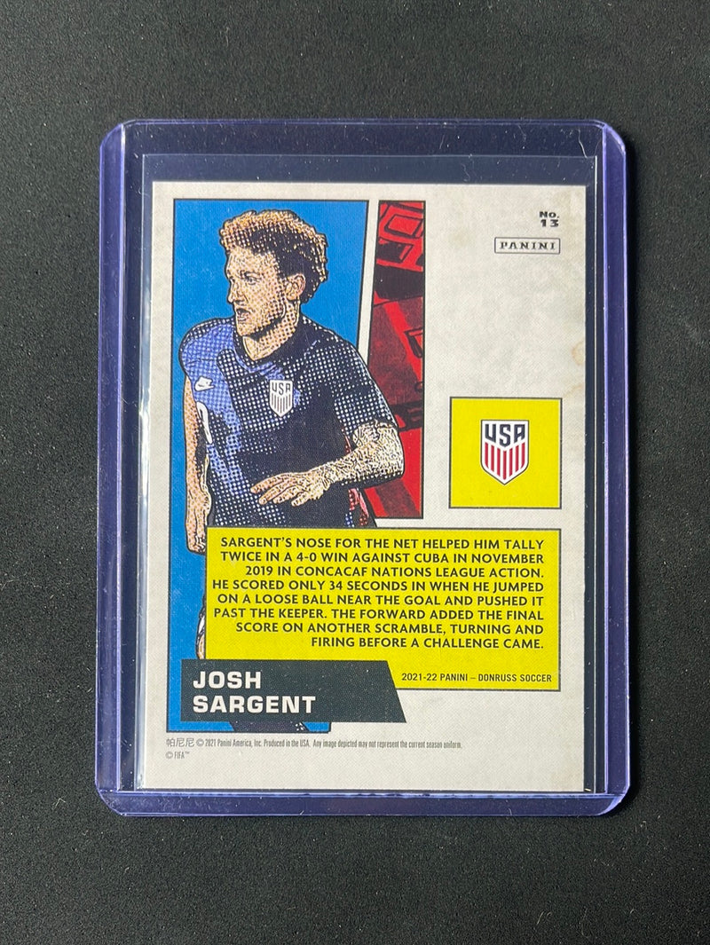 2021-22 Panini Donruss Road To Qatar Josh Sargent Net Marvels