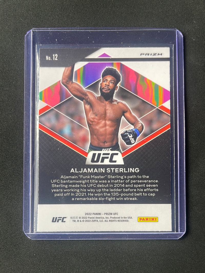 2022 Panini Prizm UFC Aljamain Sterling Fearless Green