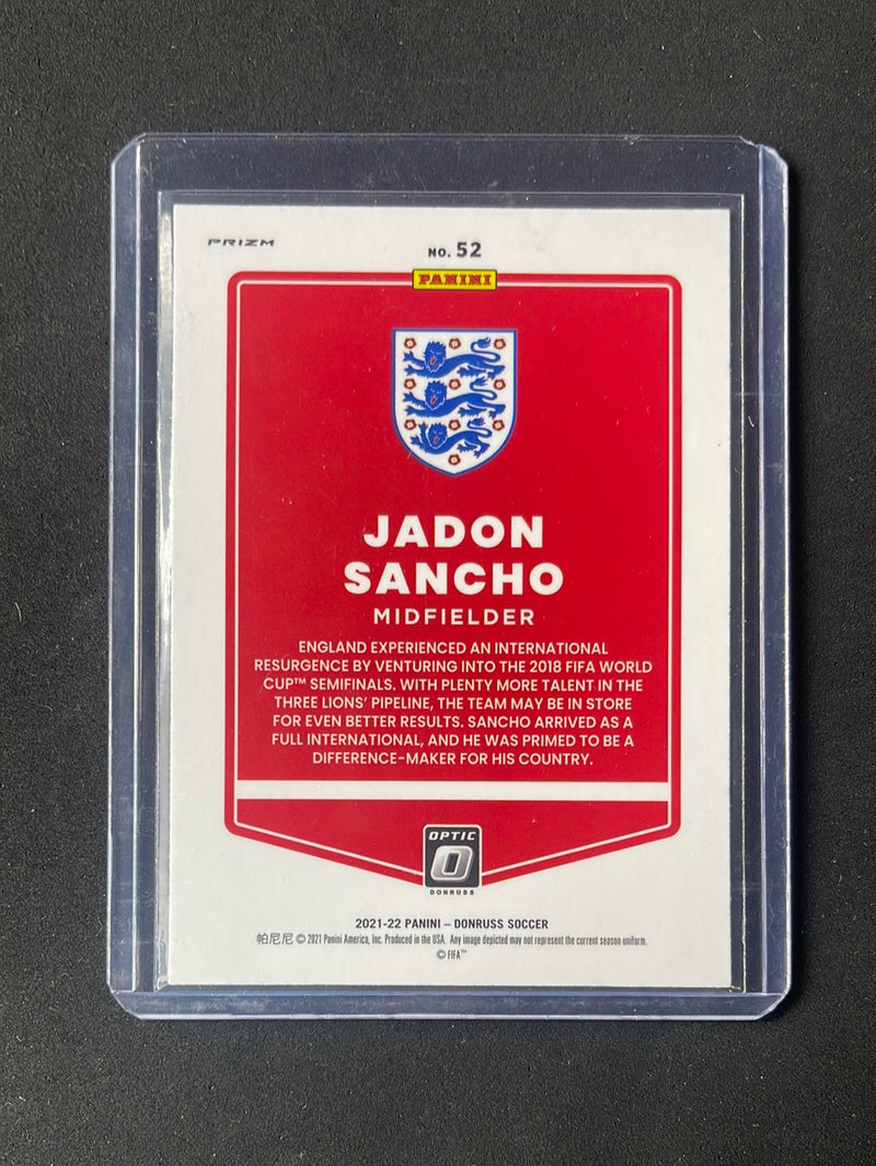 2021-22 Panini Donruss Road To Qatar Jadon Sancho Optic Silver