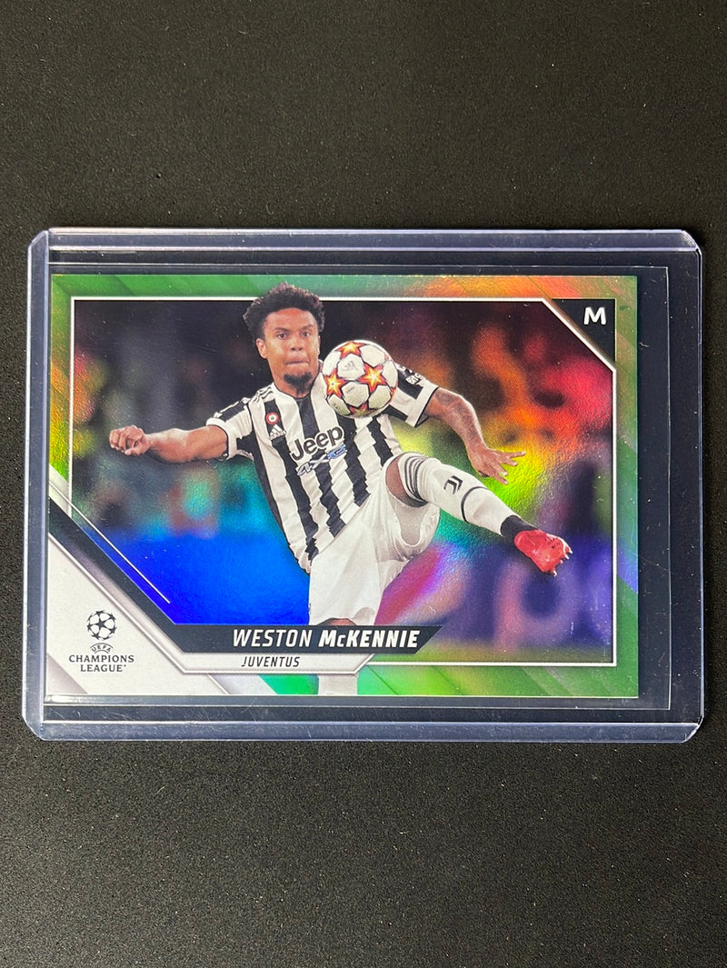 2021-22 Topps UEFA Champions League Weston McKennie Neon Green 71/199