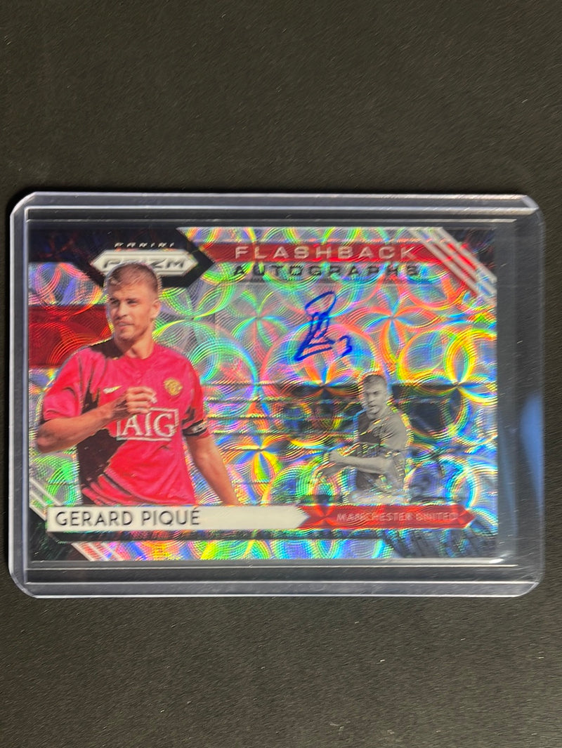 2020-21 Panini Prizm EPL Gerard Pique Flashback Auto Choice Silver