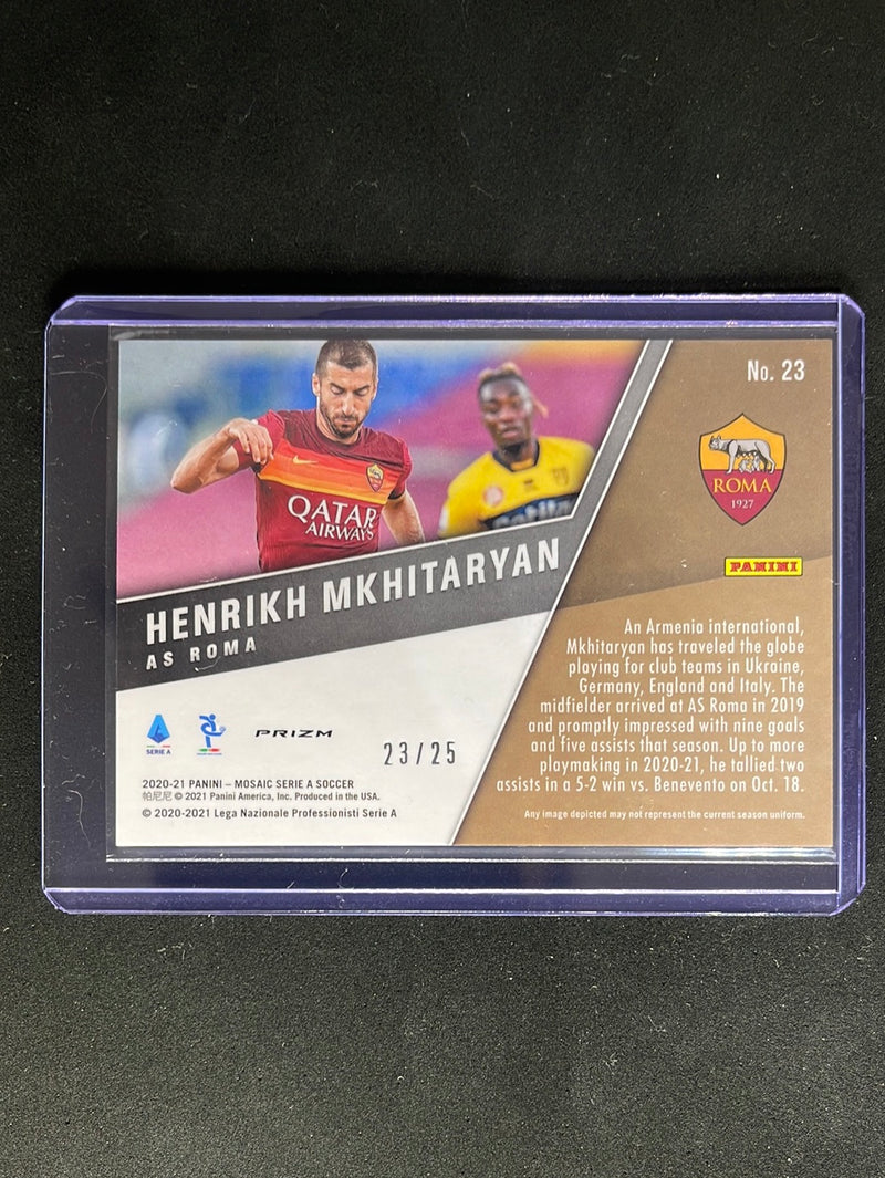 2020-21 Panini Mosaic Serie A Henrikh Mkhitaryan Montage White Mosaic 23/25