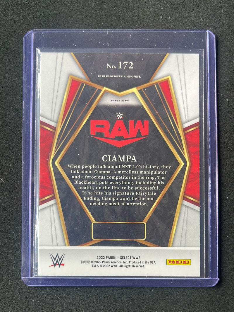 2022 Panini Select WWE Ciampa Premier Level Tri-Color