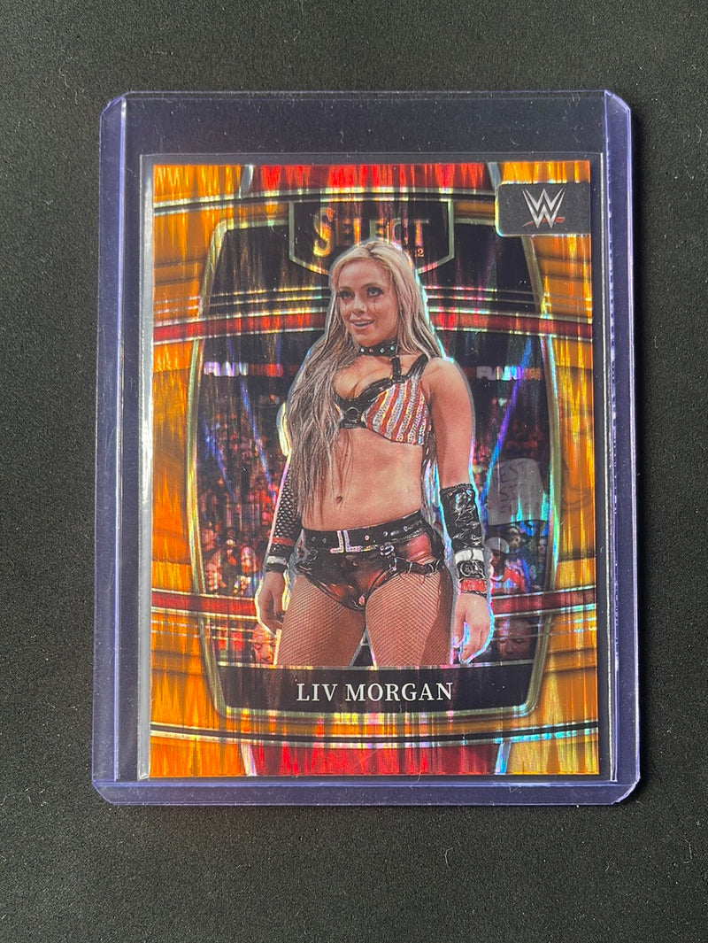 2022 Panini Select WWE Liv Morgan Concourse Orange Flash