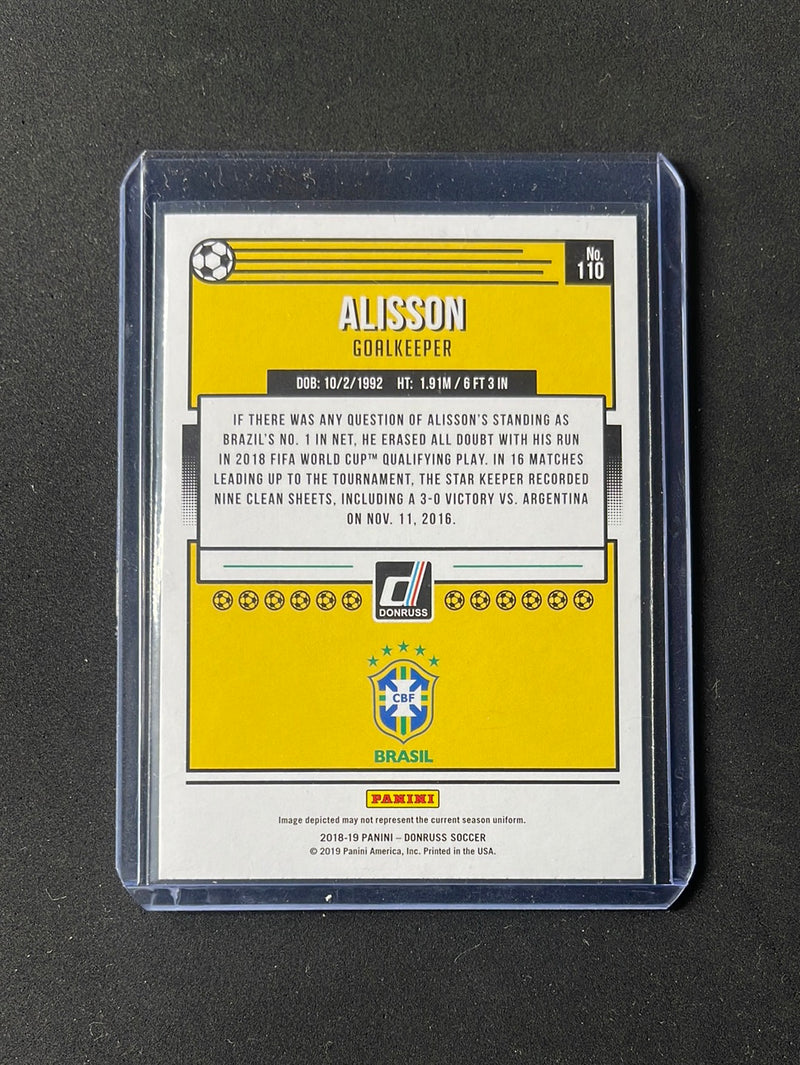 2018-19 Panini Donruss Alisson Press Proof Silver