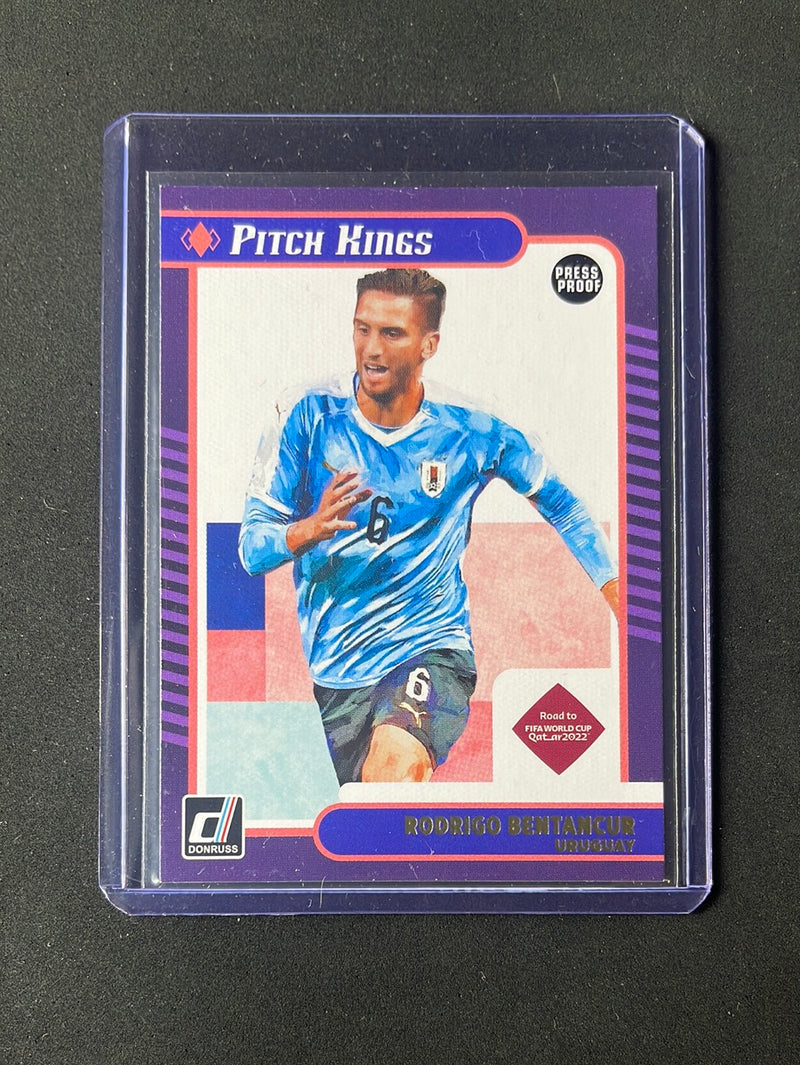 2021-22 Panini Donruss Road To Qatar Rodrigo Bentancur Pitch Kings Press Proof