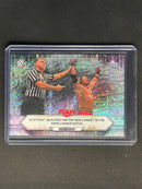 2021 Topps WWE AJ Styles Qualifies for the Men's Money in the Bank Ladder Match Foilboard