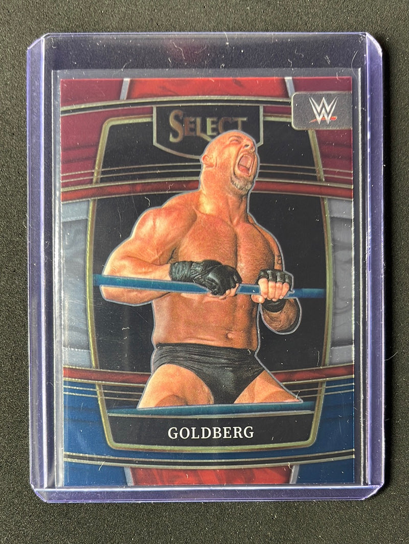 2022 Panini Select WWE Goldberg Concourse Red & Blue