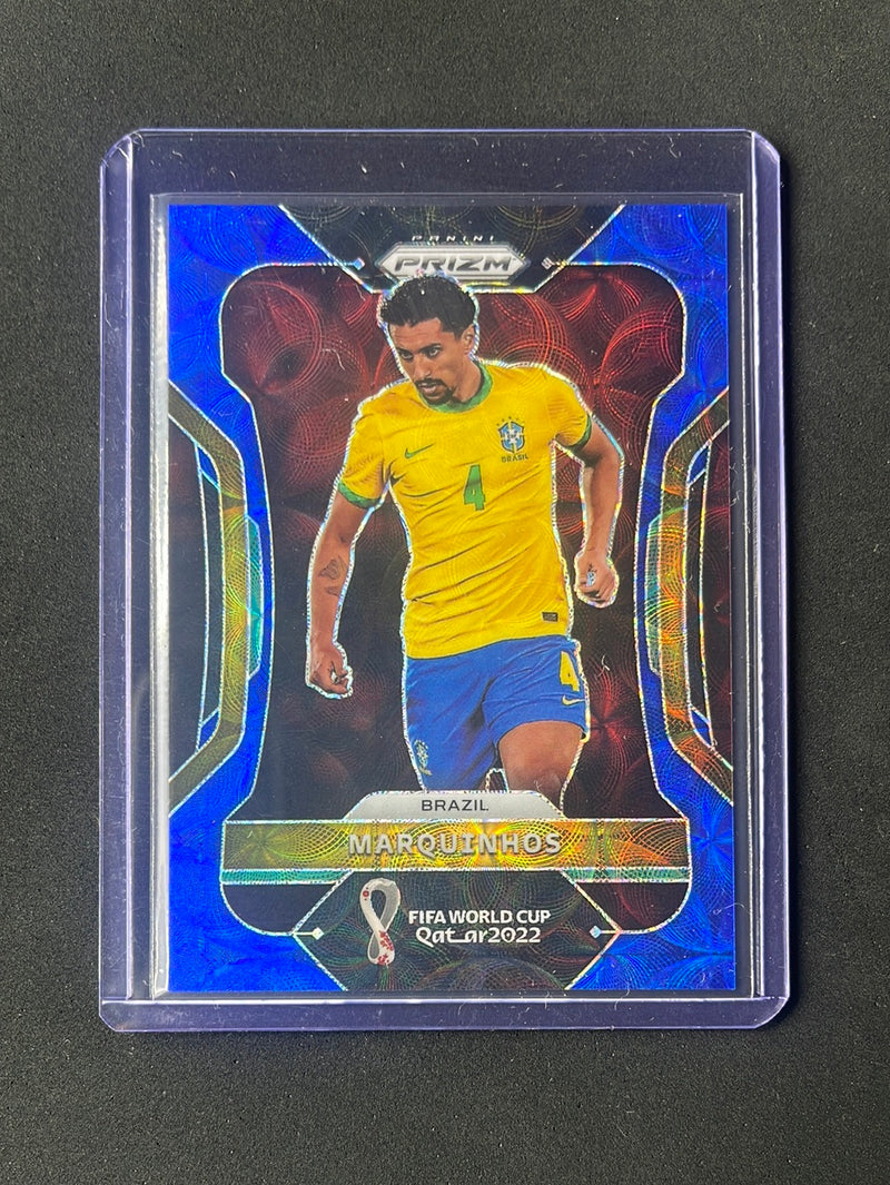 2022 Panini Prizm FIFA World Cup Qatar Marquinhos Blue Choice 55/135