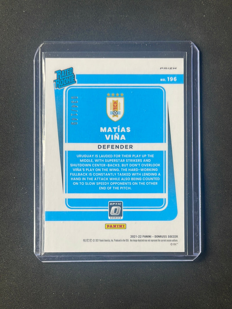 2021-22 Panini Donruss Road To Qatar Matias Vina Optic Red 34/149
