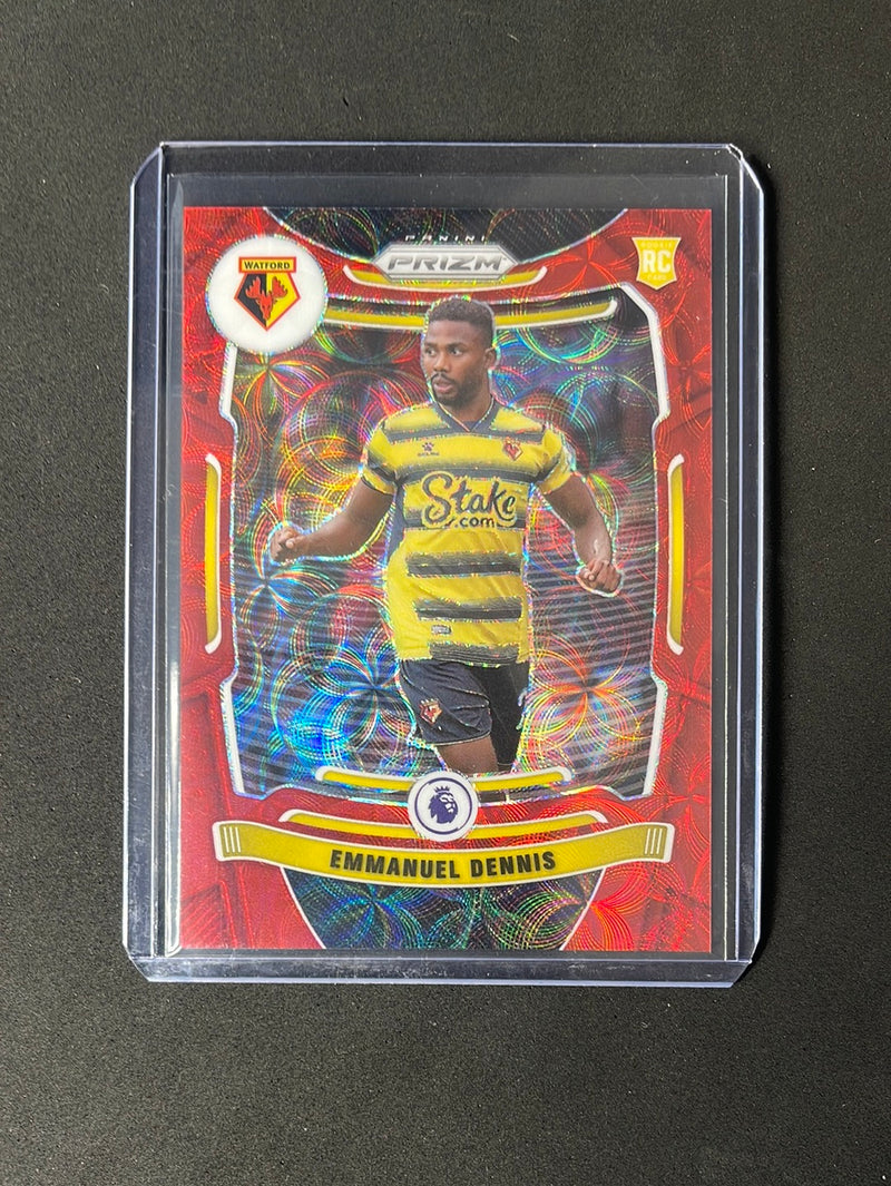 2021-22 Panini Prizm Premier League Emmanuel Dennis Choice Red Scope 7/29