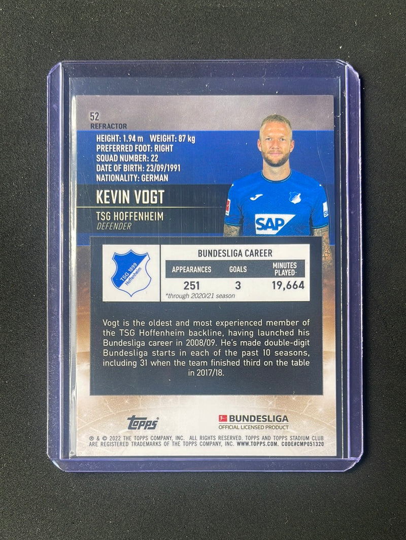 2021-22 Topps Bundesliga Stadium Club Chrome Kevin Vogt Refractor