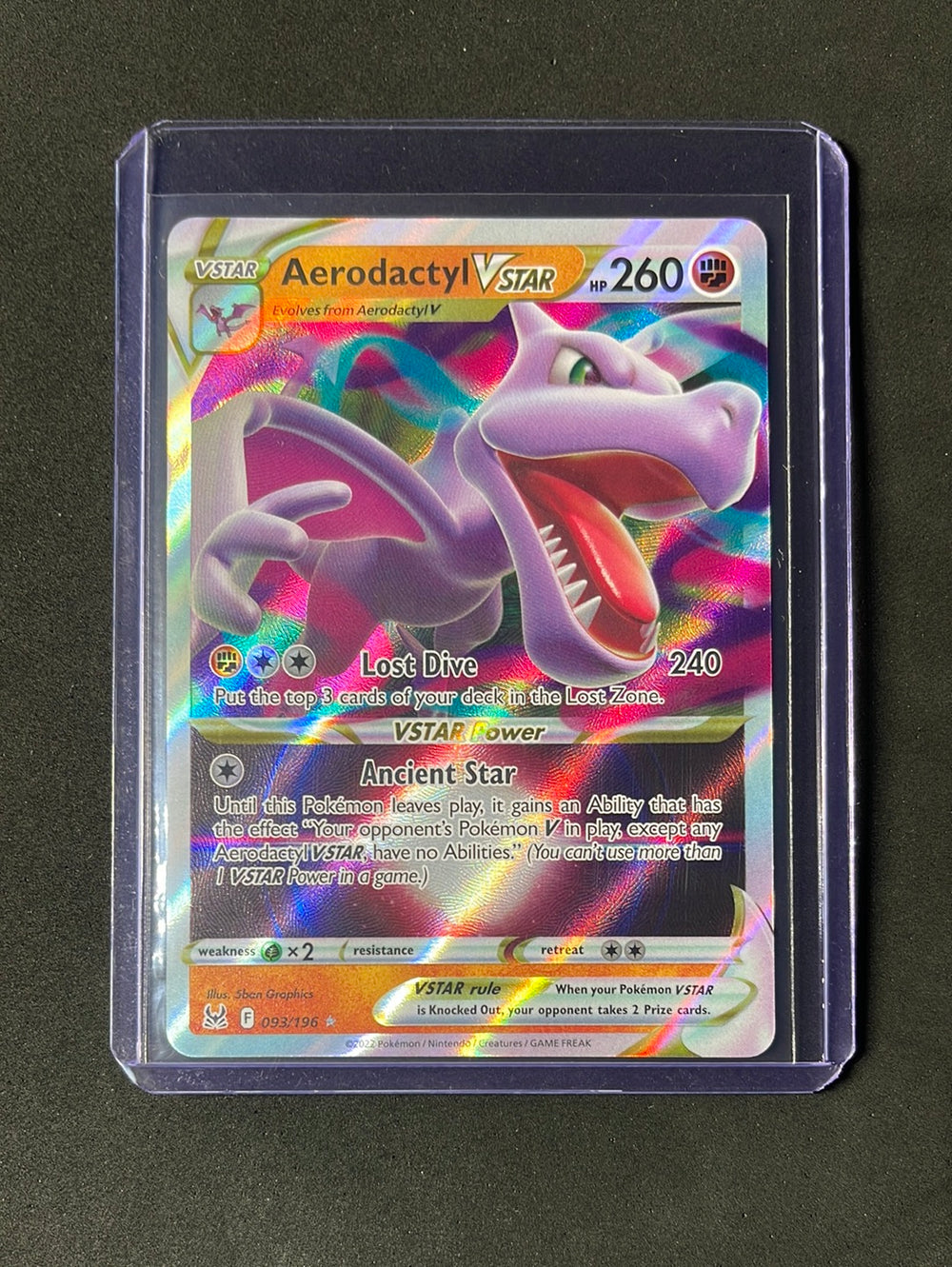 pokemon tcg lost origin 093 196 aerodactyl vstar card V & Photos are ours of our stock Pokemon TCG Lost Origin Aerodactyl