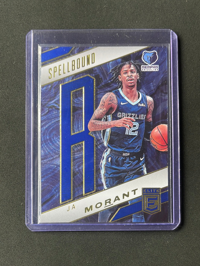 2021-22 Donruss Elite Ja Morant Spellbound "R" Blue 94/99