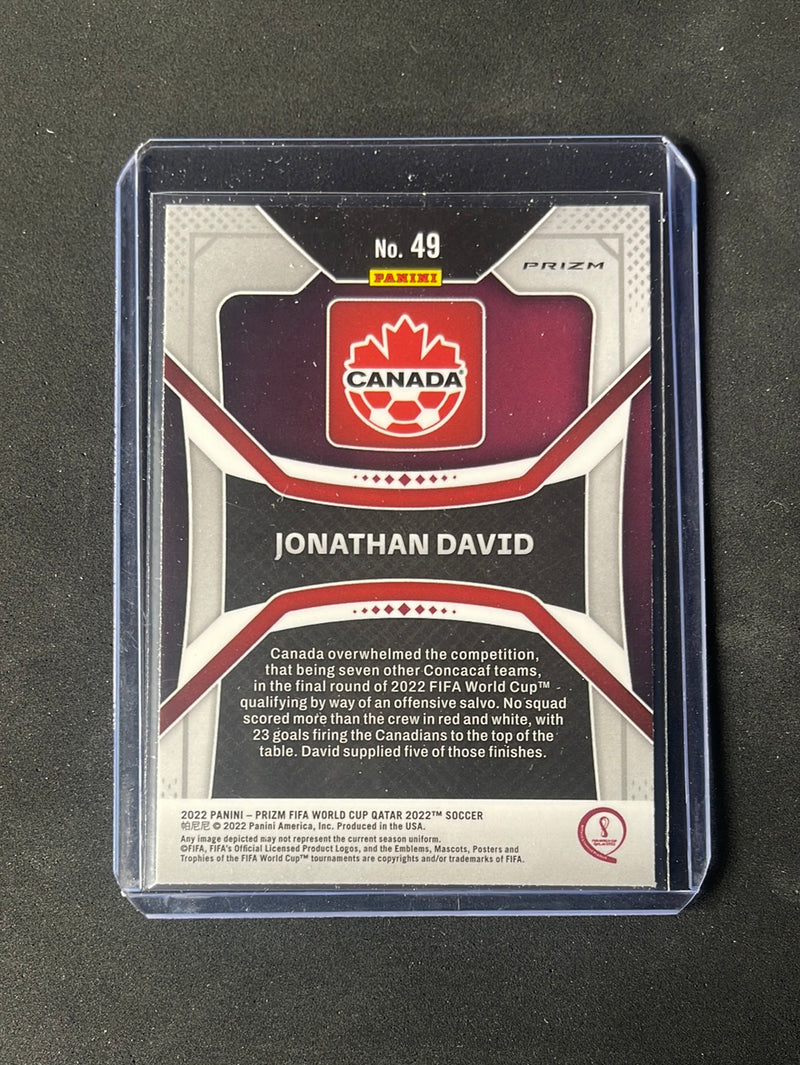 2022 Panini Prizm FIFA World Cup Qatar Jonathan David Silver Prizm