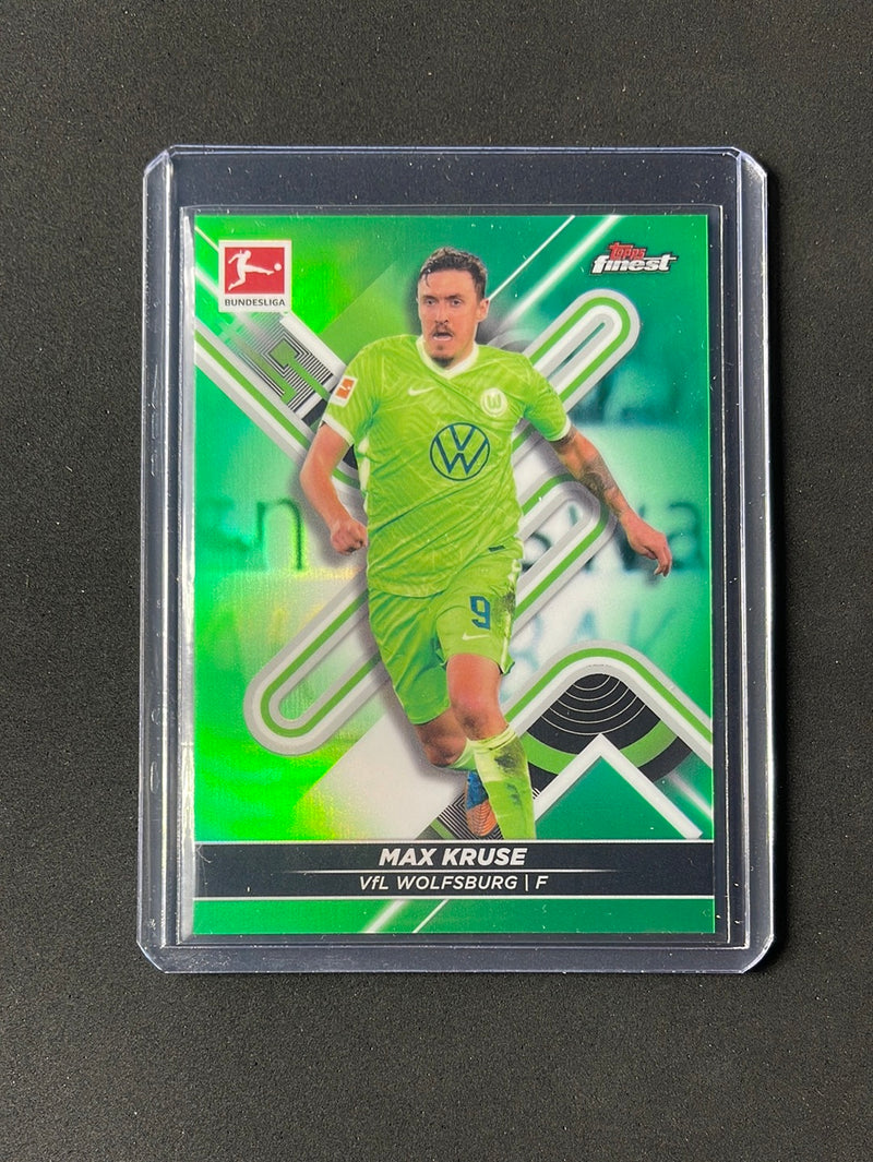 2021-22 Topps Finest Bundesliga Max Kruse Green Wave Refractor 25/99