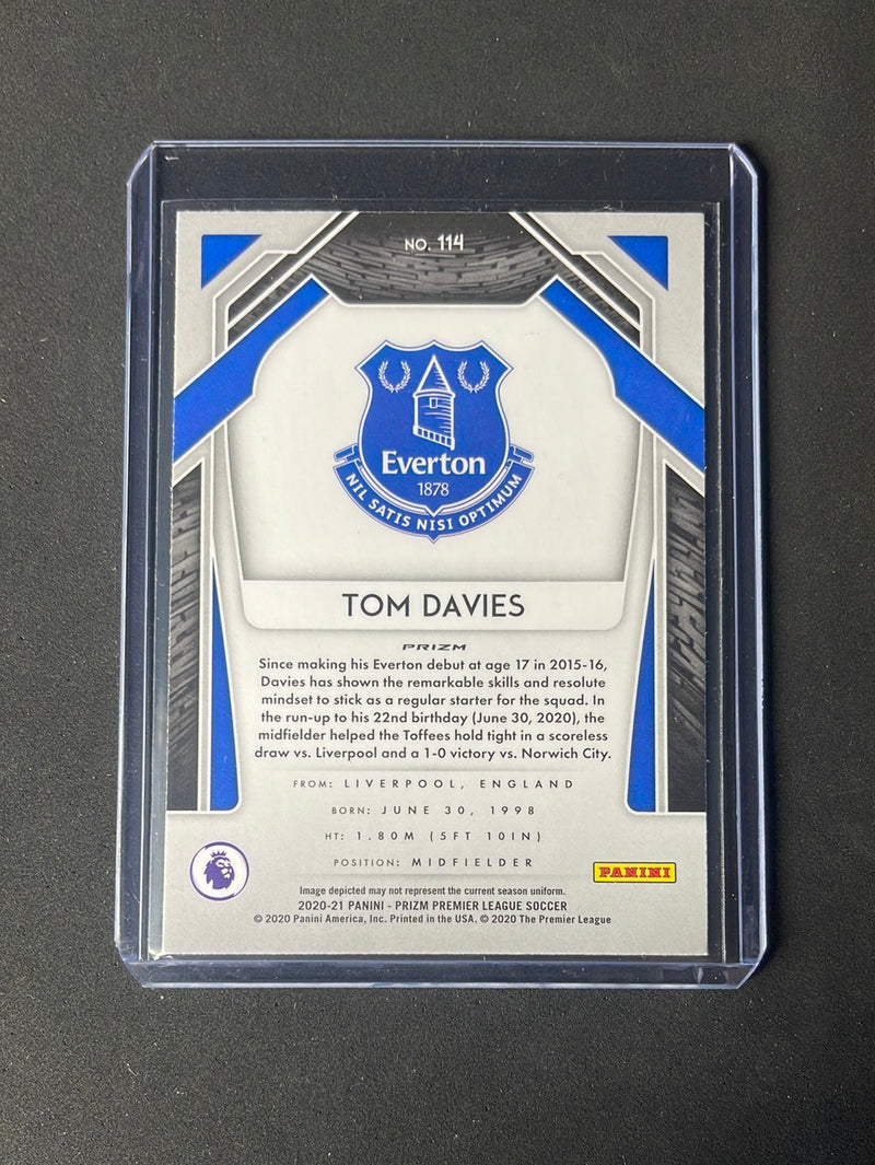 2020-21 Panini Prizm Premier League Tom Davies Hyper Silver Prizm