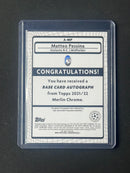 2021-22 Topps Merlin Chrome UEFA Champions League Matteo Pessina Autograph