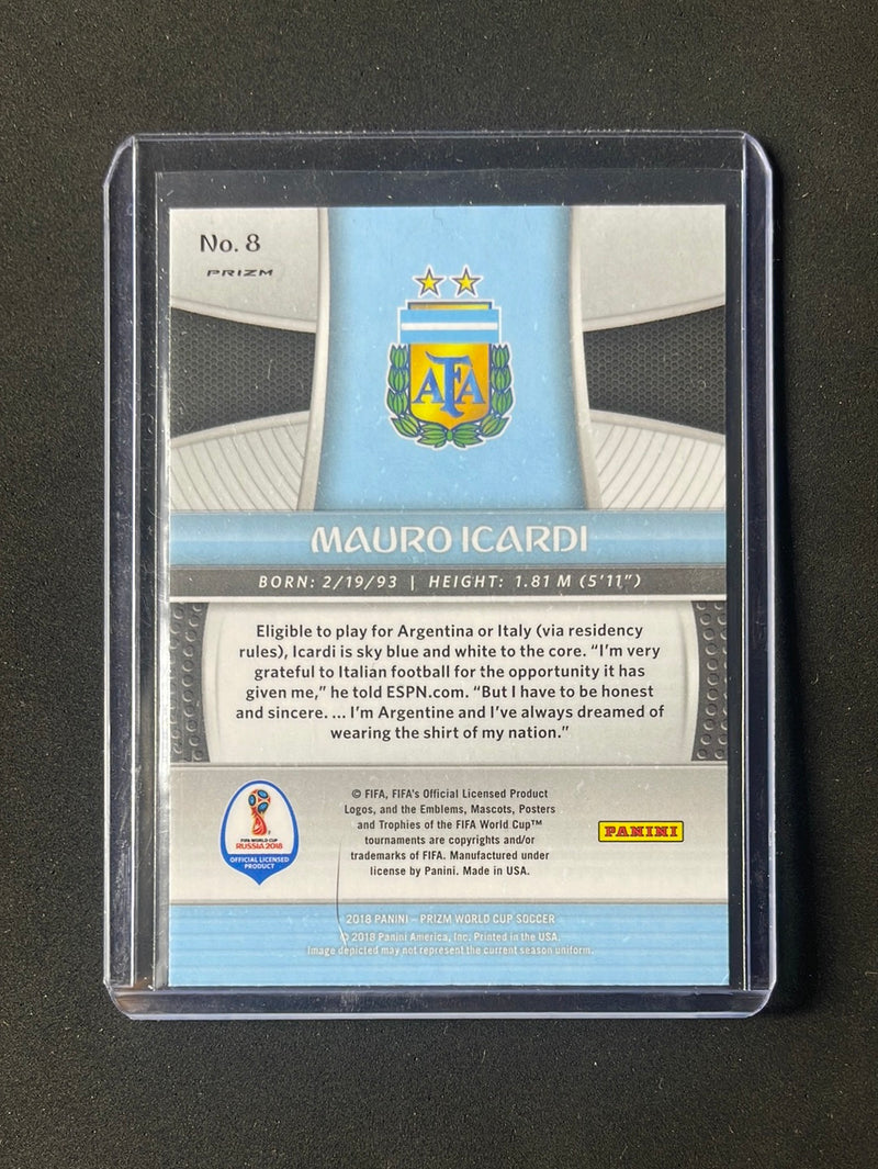 2018 Panini Prizm World Cup Mauro Icardi Red/Blue Wave Prizm