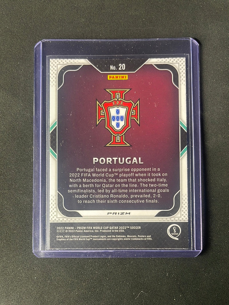 2022 Panini Prizm FIFA World Cup Qatar Portugal Team Badges Silver Prizm