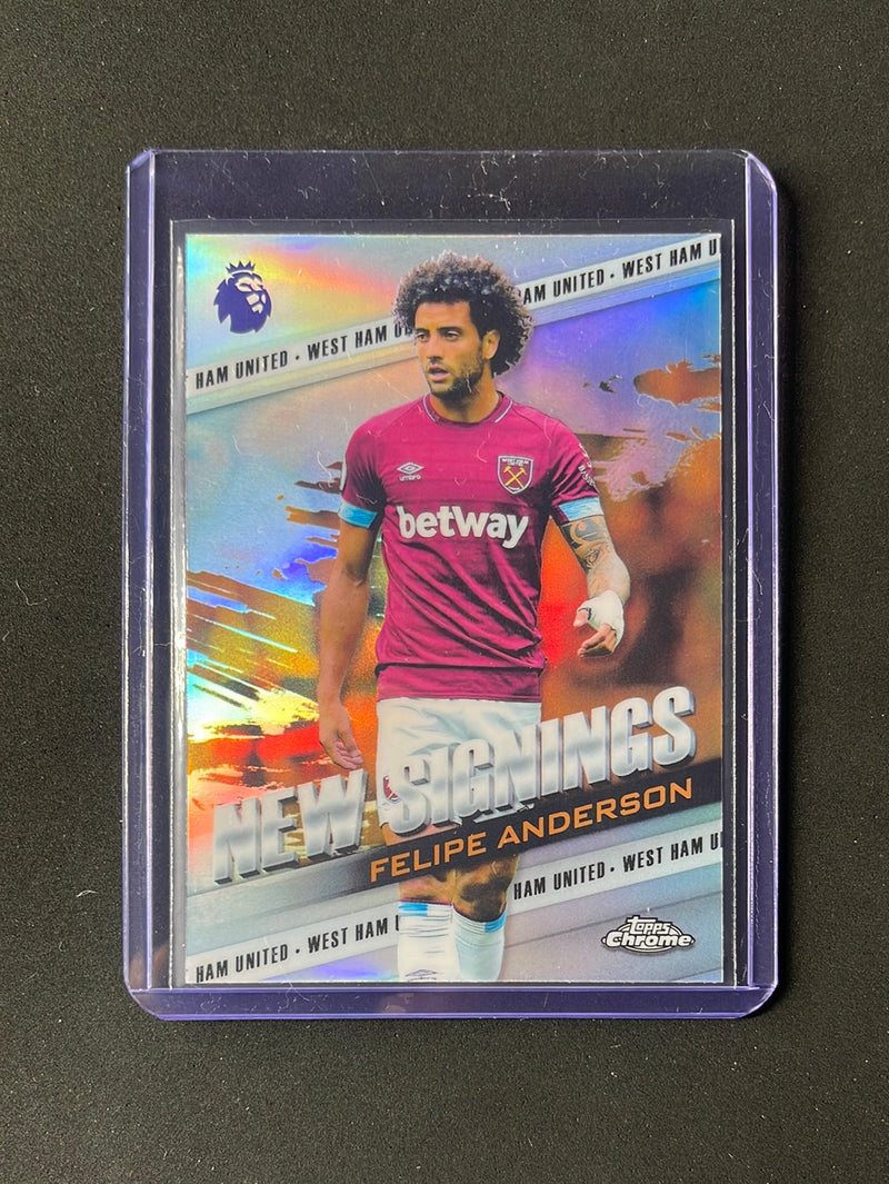 2018-19 Topps Chrome Premier League Felipe Anderson New Signings