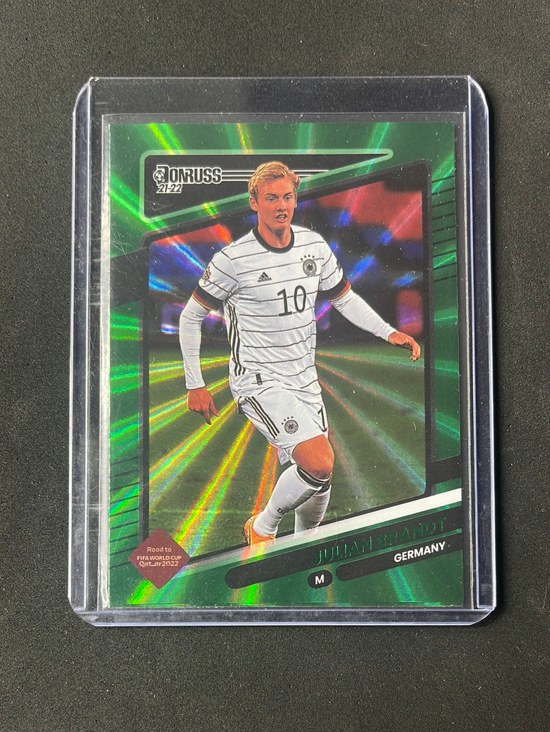 2021-22 Panini Donruss Road To Qatar Julian Brandt Green Laser