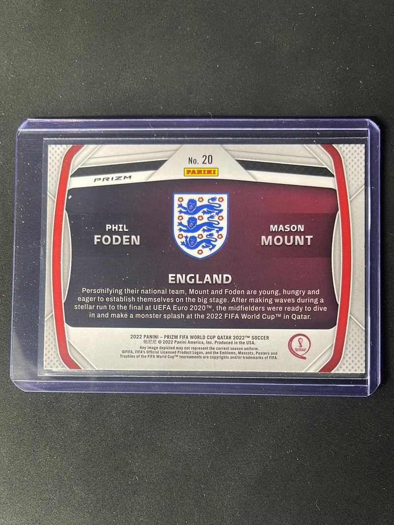 2022 Panini Prizm FIFA World Cup Qatar Phil Foden/Mason Mount Connections Silver Prizm