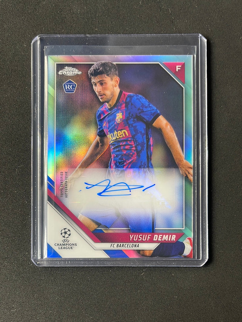 2021-22 Topps Chrome UEFA Champions League Yusuf Demir Autograph