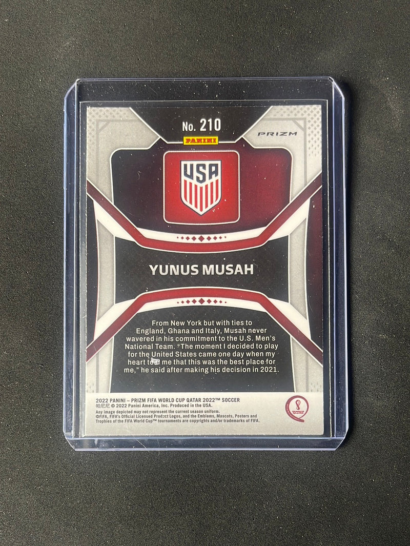 2022 Panini Prizm FIFA World Cup Qatar Yunus Musah Silver Prizm