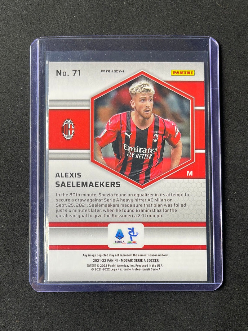 2021-22 Panini Mosaic Serie A Alexis Saelemaekers Mosaic