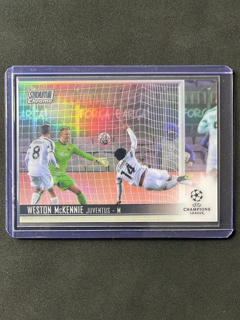 2020-21 Topps Stadium Club Chrome UEFA Champions League Weston McKennie Refractor