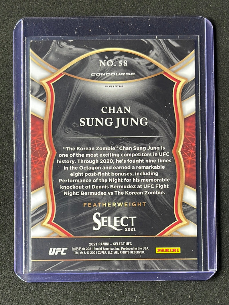 2021 Panini Select UFC Chan Sung Jung Concourse Disco Prizm