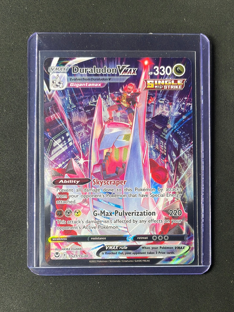 pokemon tcg silver tempest tg30 tg30 duraludon vmax card Pokemon TCG Silver Tempest Trainer Gallery Duraludon VMAX TG21/TG30
