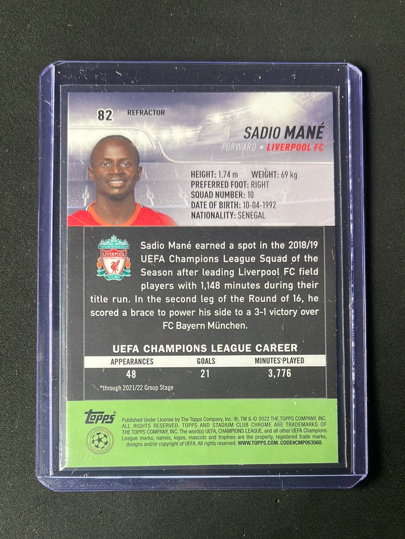 2021-22 Topps Stadium Club Chrome UEFA Champions League Sadio Mane Refractor