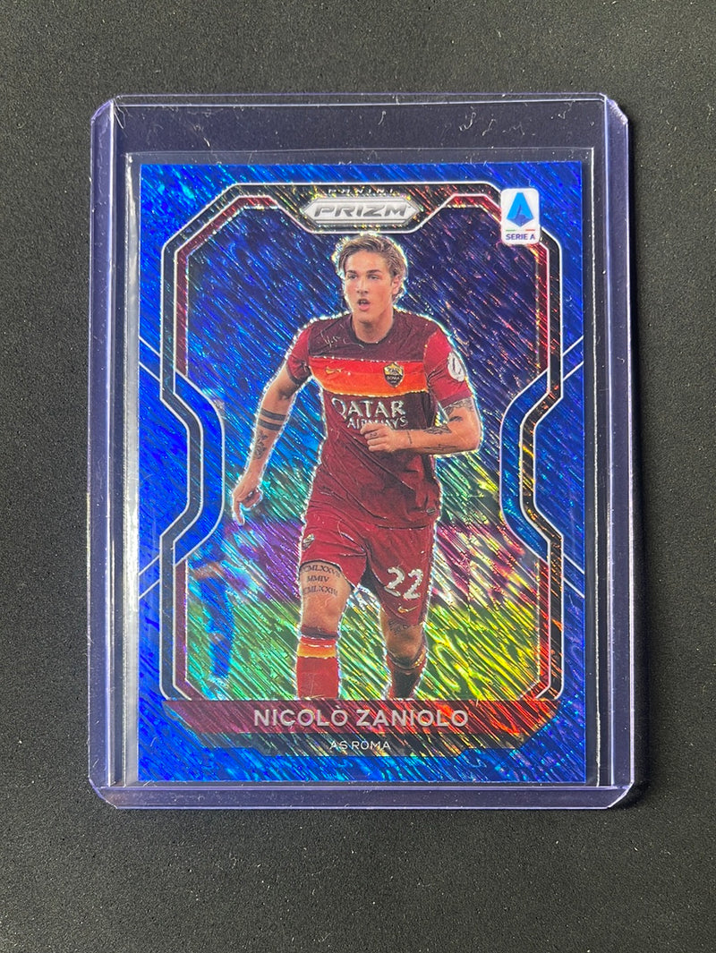 2020-21 Panini Chronicles Nicolo Zaniolo Prizm Serie A Blue Shimmer