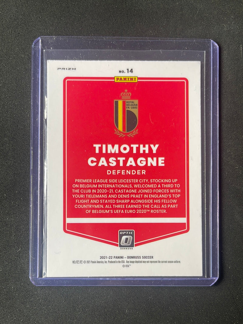 2021-22 Panini Donruss Road To Qatar Timothy Castagne Optic Silver