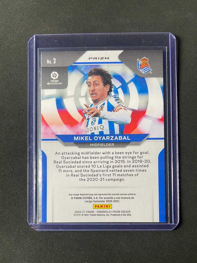 2020-21 Panini Chronicles Mikel Oyarzabal Prizm La Liga Silver Circles