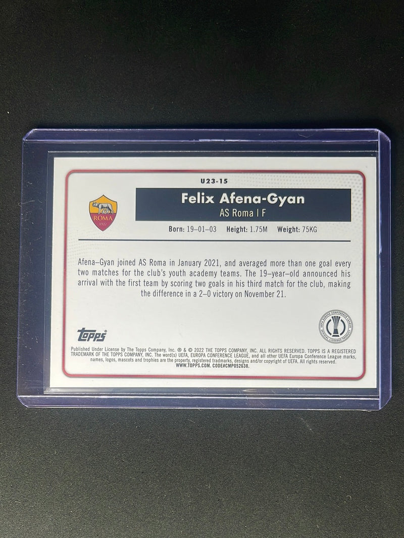 2021-22 Topps Merlin Chrome UEFA Champions League Felix Afena-Gyan U23 Stars