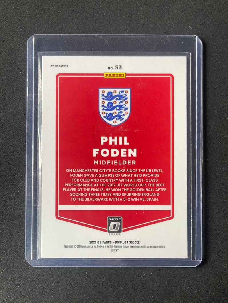 2021-22 Panini Donruss Road To Qatar Phil Foden Optic Silver