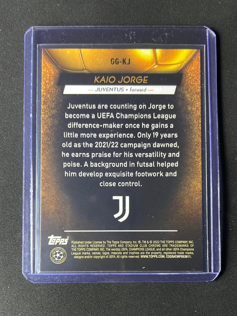 2021-22 Topps Stadium Club Chrome UEFA Champions League Kaio Jorge Glimpses Of Gold