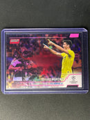 2021-22 Topps Stadium Club Chrome UEFA Champions League Gerard Moreno Pink/Red Electric Charge Refractor