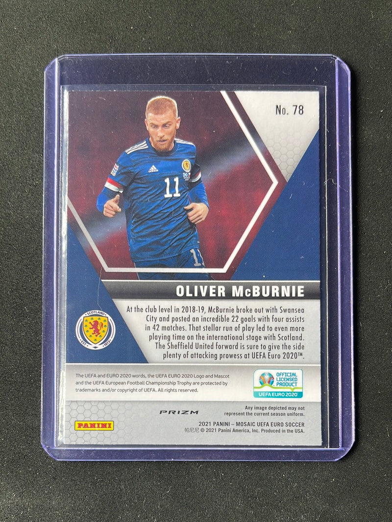 2020-21 Panini Mosaic Euro Oliver Mcburnie Mosaic Red