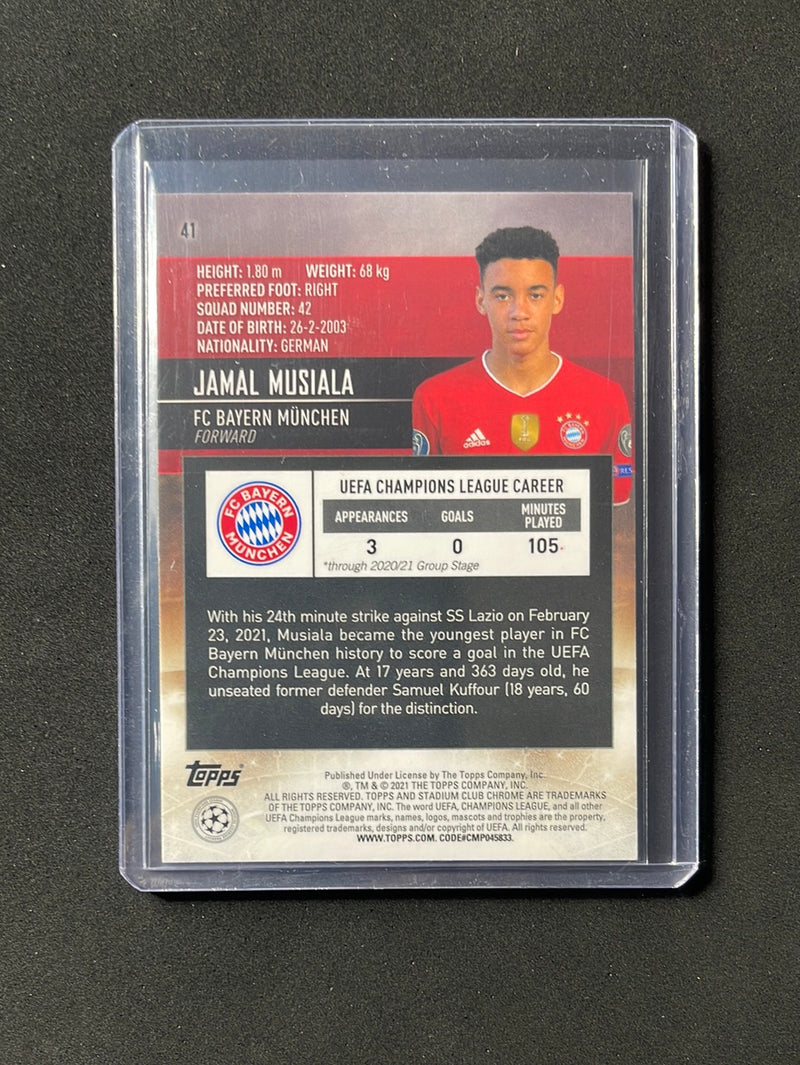 2020-21 Topps Stadium Club Chrome UEFA Champions League Jamal Musiala