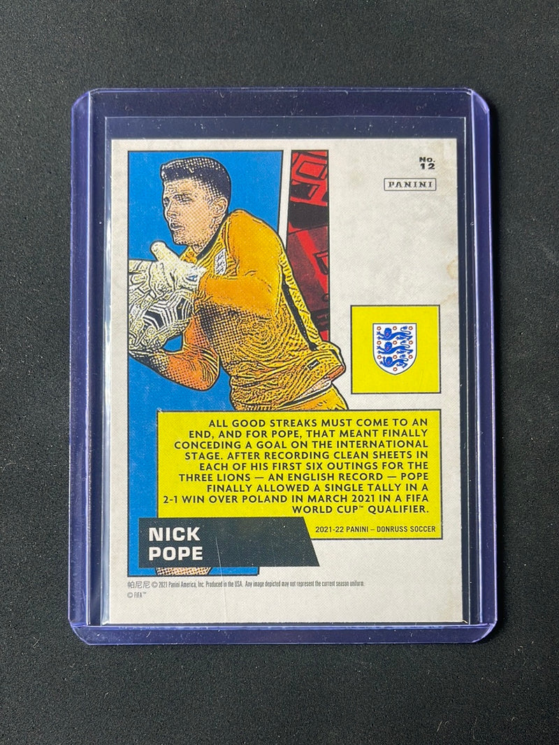 2021-22 Panini Donruss Road To Qatar Nick Pope Net Marvels