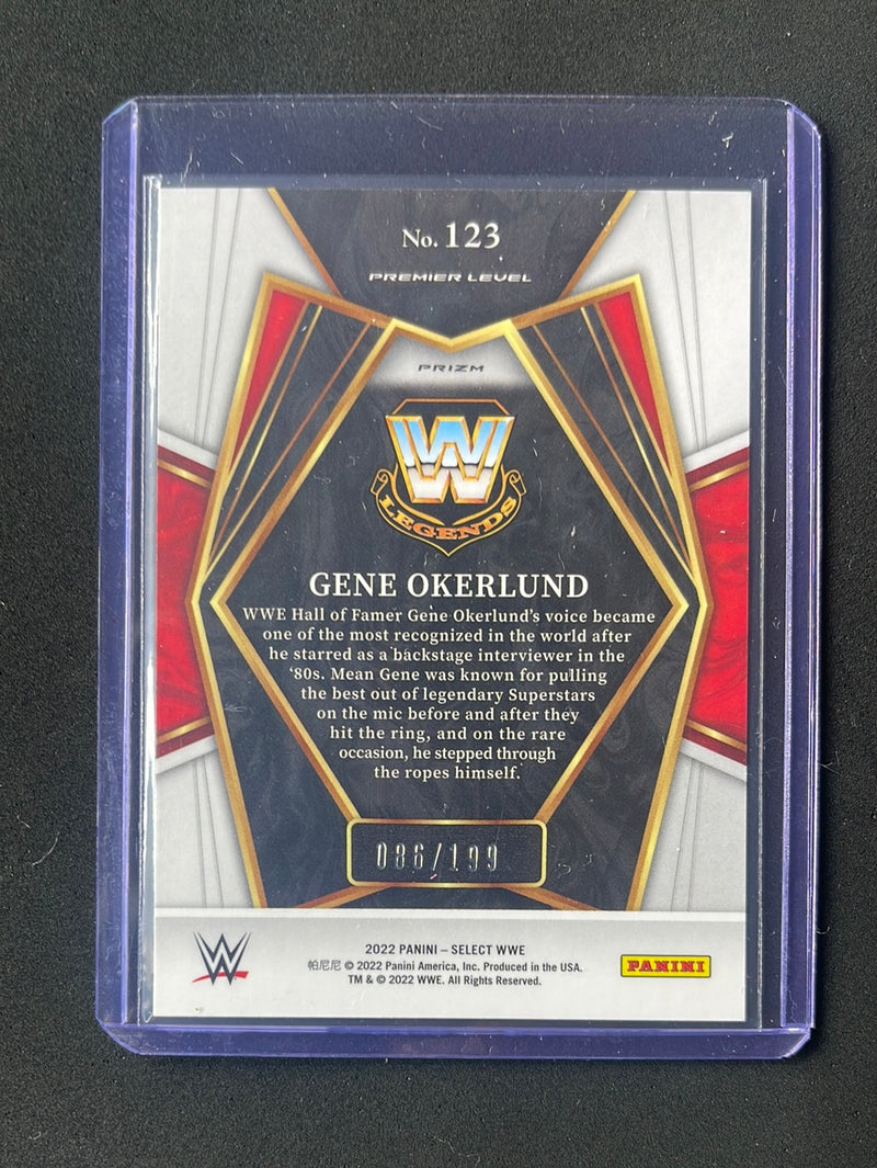 2022 Panini Select WWE Gene Okerlund Premier Level Blue 86/199