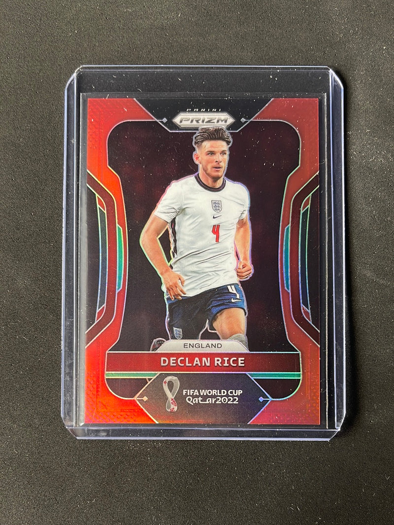 2022 Panini Prizm FIFA World Cup Qatar Declan Rice Red Prizm 374/399