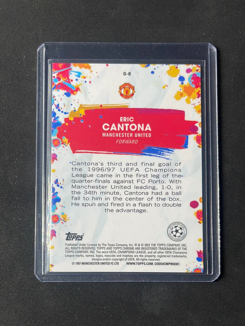 2021-22 Topps Chrome UEFA Champions League Eric Cantona Golazo