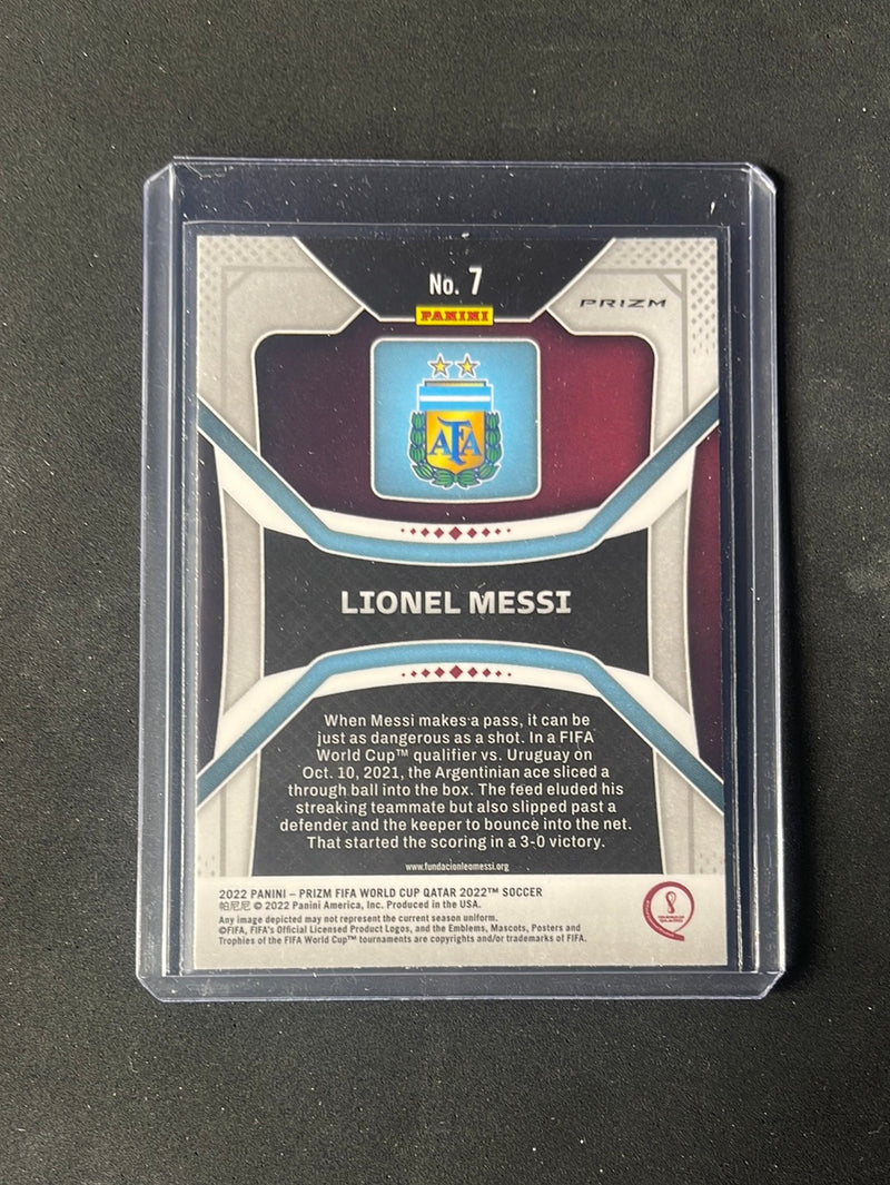 2022 Panini Prizm FIFA World Cup Qatar Lionel Messi Silver Prizm