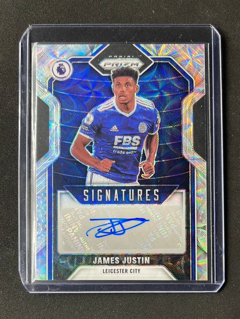 2021-22 Prizm Premier League James Justin Signatures Autograph Choice S-JJT